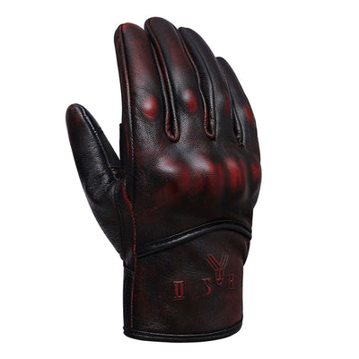 YOSHI Motorcycle Gloves, Leather Gloves, Protector Gloves, Goat Gloves, Smartphone Compatible