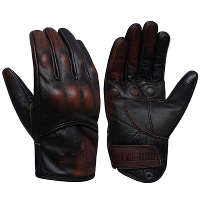 YOSHI Motorcycle Gloves, Leather Gloves, Protector Gloves, Goat Gloves, Smartphone Compatible