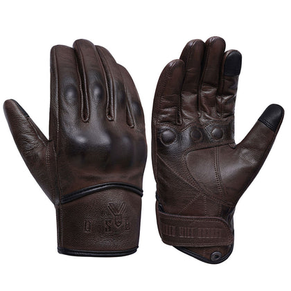 YOSHI バイク用グローブ レザーグローブ プロテクターグローブ ヤギグローブ スマートフォン対応